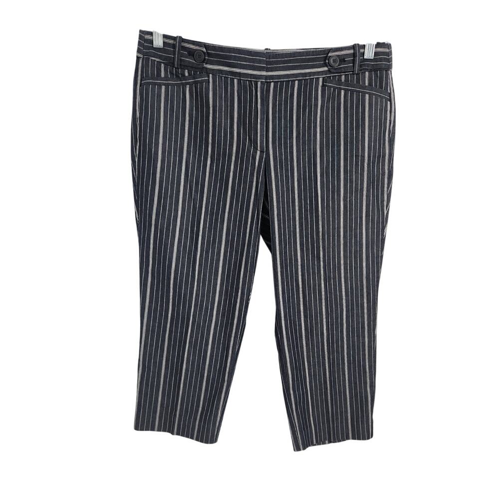 Loft Striped Cropped Capri Pants Womens Petite Size 12 P